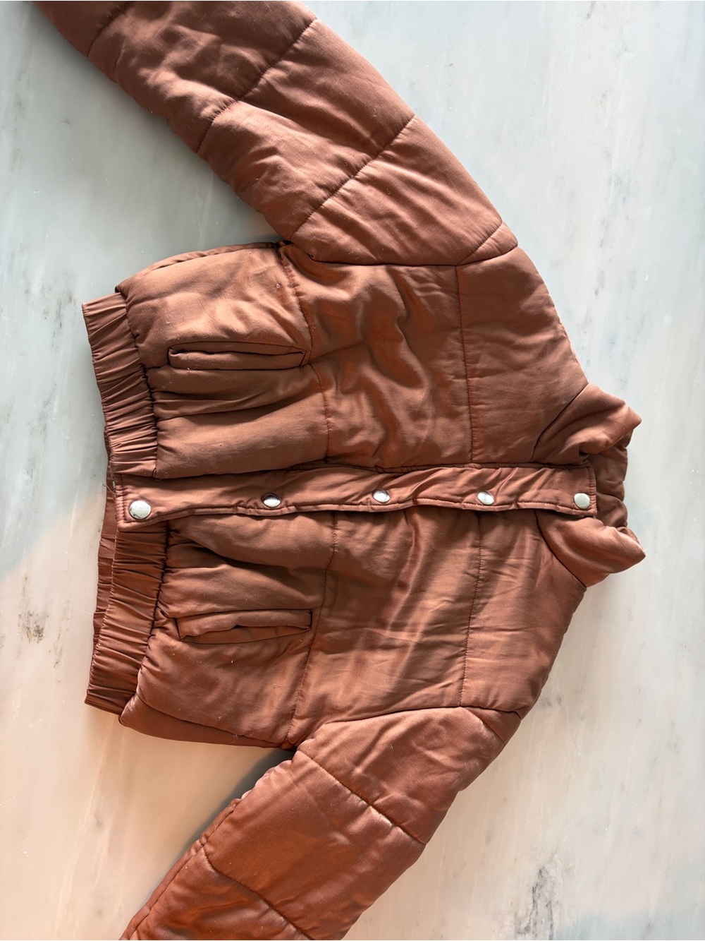 Better Be Rust Quilted Puff Bomber Jacket
